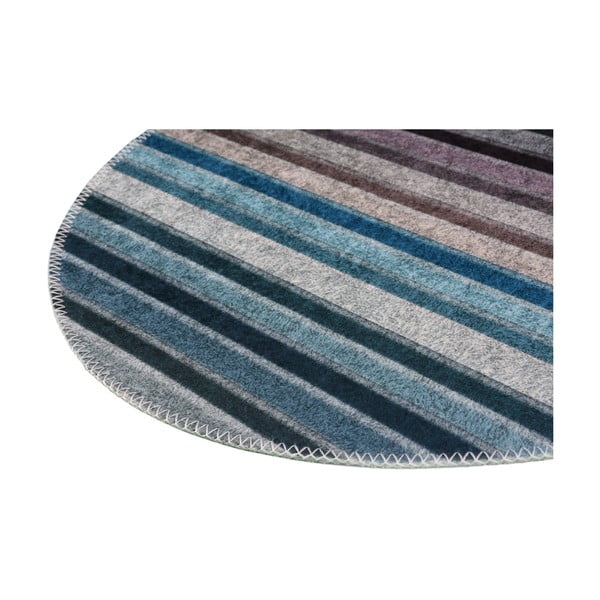 Niebiesko-szary okrągły dywan odpowiedni do prania ø 80 cm – Vitaus-image-2