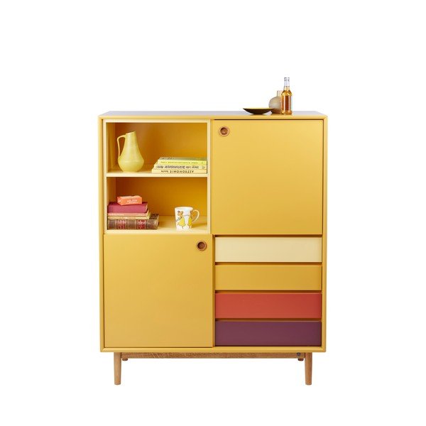 Musztardowa komoda Tom Tailor Color Box, 114x137 cm-image-2