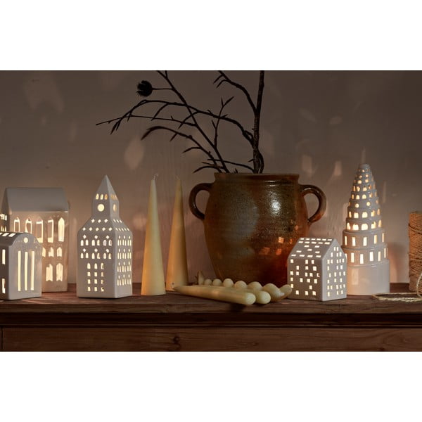 Ceramiczny świecznik na świeczkę typu tealight Urbania Lighthouse Church Tower – Kähler Design-image-3