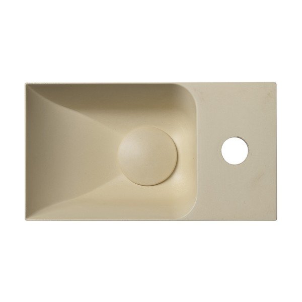 Kremowa betonowa umywalka 31x17 cm Piccolino – Sapho-image-2