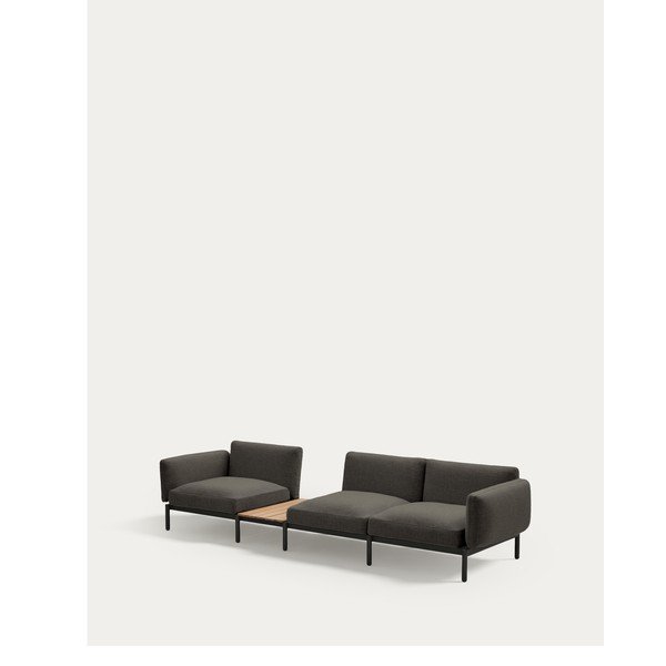 Ciemnoszara tapicerowana sofa ogrodowa Sorells – Kave Home-image-4