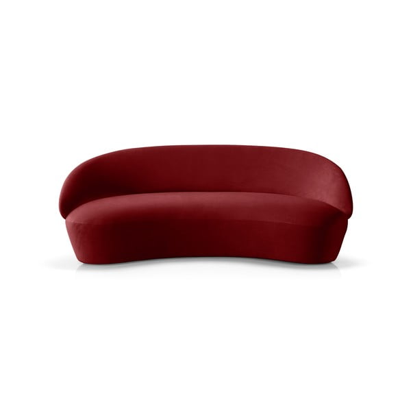 Czerwona aksamitna sofa EMKO Naïve, 214 cm
