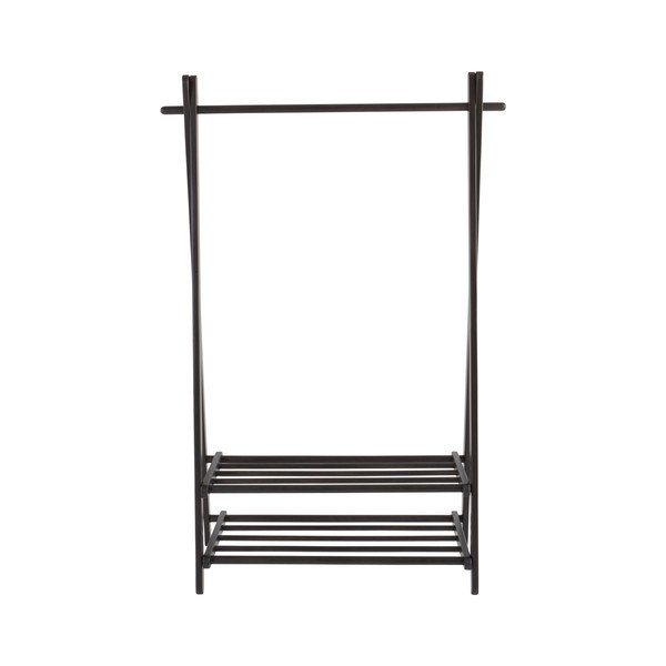 Czarny stojak na ubrania z litego drewna sosnowego 100x150x41 cm Cole – Jotex-image-4