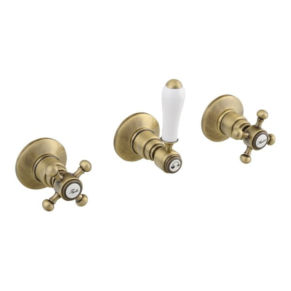 Bateria prysznicowa podtynkowa w kolorze brązu (2 otwory) Antea – Sapho