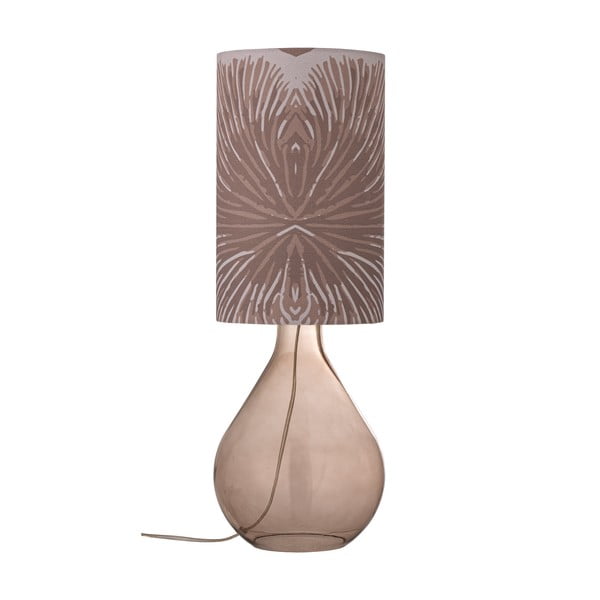 Brązowa lampa stołowa z tekstylnym kloszem (wysokość 65 cm) Leni – Bloomingville