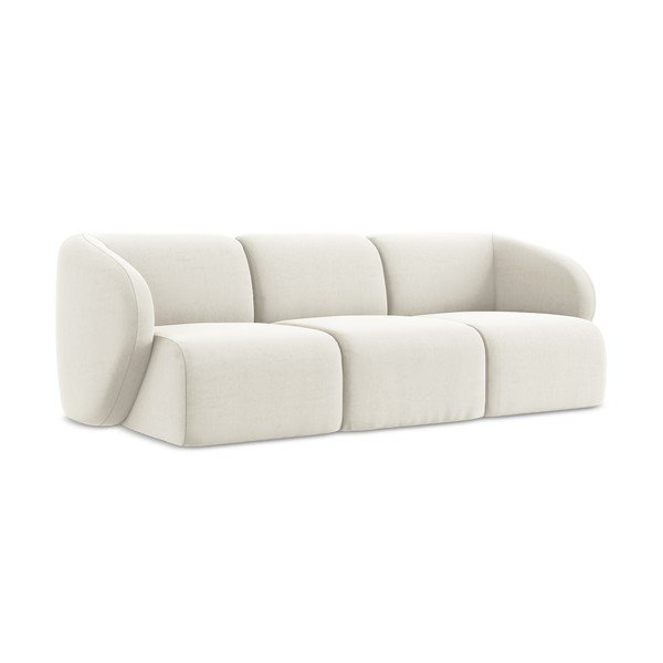 Beżowa aksamitna sofa 244 cm Lani – Makamii-image-1