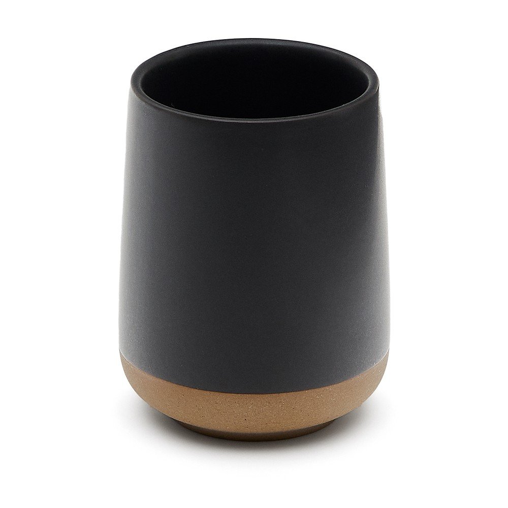 Ciemnoszary kubek na szczoteczki do zębów ceramiczny Silma – Kave Home