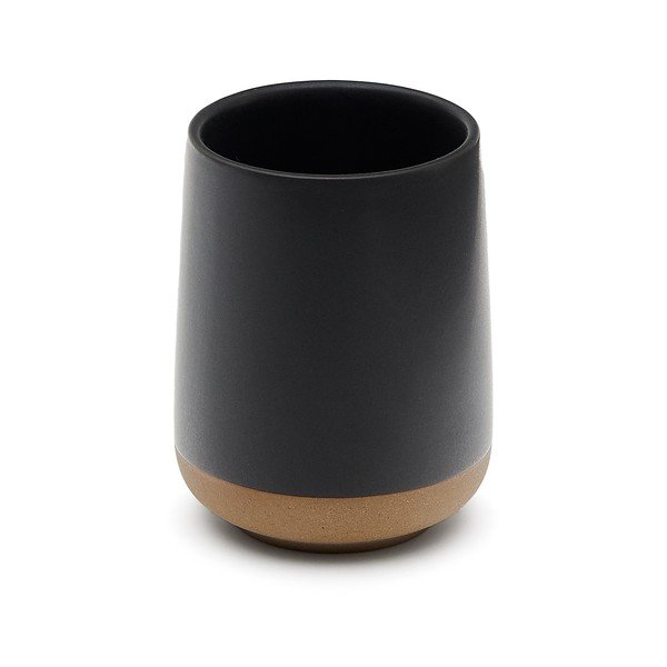 Ciemnoszary kubek na szczoteczki do zębów ceramiczny Silma – Kave Home