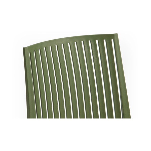 Zielone plastikowe krzesło ogrodowe Bars – Rojaplast-image-1