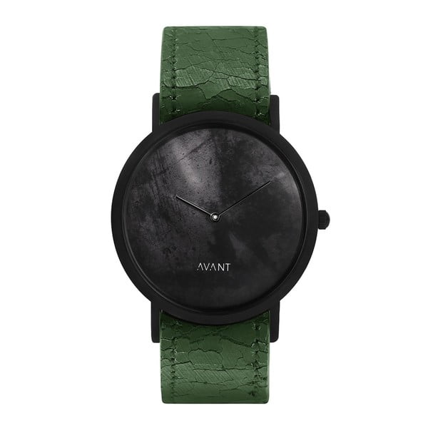 Czarny zegarek unisex z zielonym paskiem South Lane Stockholm Avant Diffuse