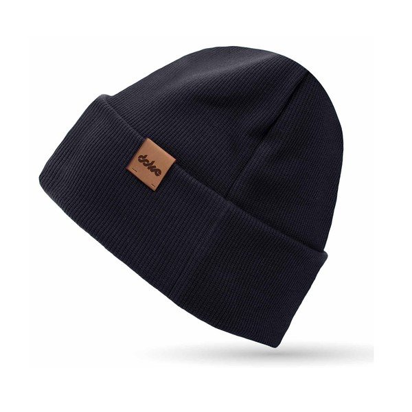 Czarna czapka dzianinowa DOKE-image-1