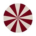 Czerwono-biały dywan dziecięcy z mieszanki bawełny ø100 cm Wirla – Kave Home