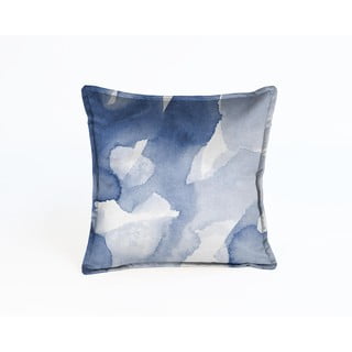 Niebieska aksamitna poduszka Velvet Atelier Abstract, 45x45 cm