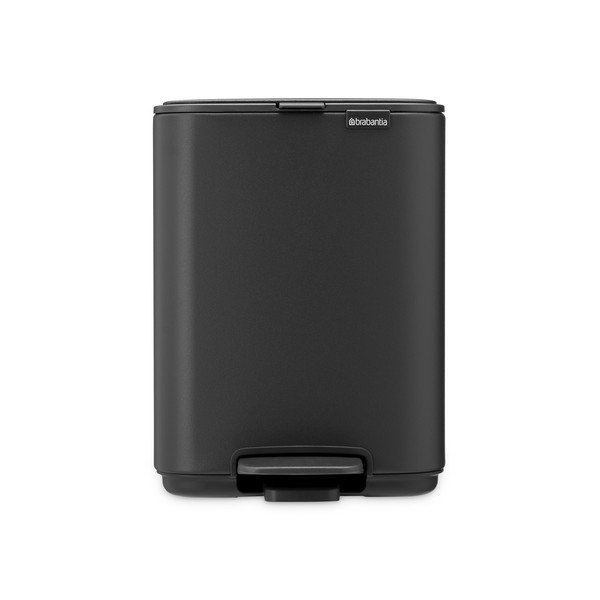 Ciemnoszary stalowy kosz na śmieci z pedałem 4 l Bo – Brabantia-image-2