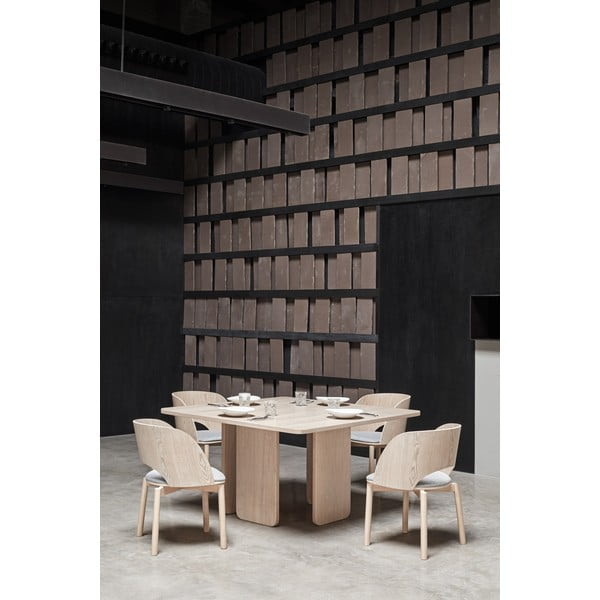 Stół do jadalni w dekorze drewna jesionowego Teulat Arq, 137x137 cm-image-2