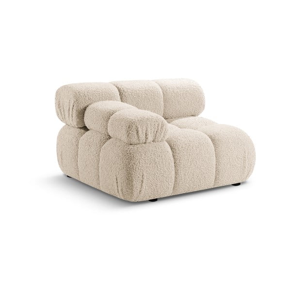 Beżowy moduł sofy z materiału bouclé (lewostronny) Bellis – Micadoni Home-image-4