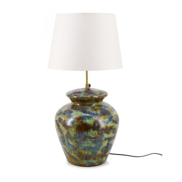 Zielona terakotowa lampa stołowa Moycor Cooper, 65 cm