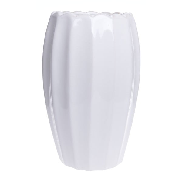 Biały wazon ceramiczny Ewax Monana, wys. 25 cm