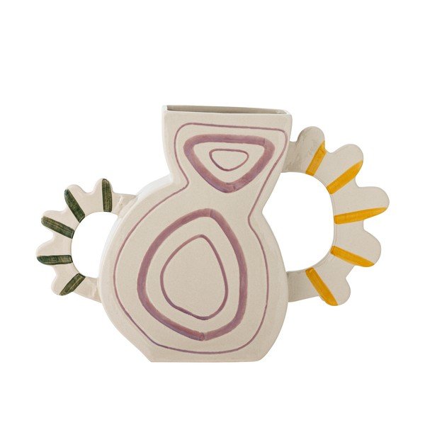 Kamionkowy ręcznie malowany wazon (wysokość 26 cm) Samila – Bloomingville-image-3