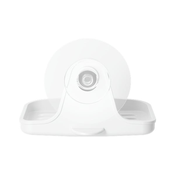 Biała mydelniczka bez wiercenia z plastiku z recyklingu Flex – Umbra-image-4