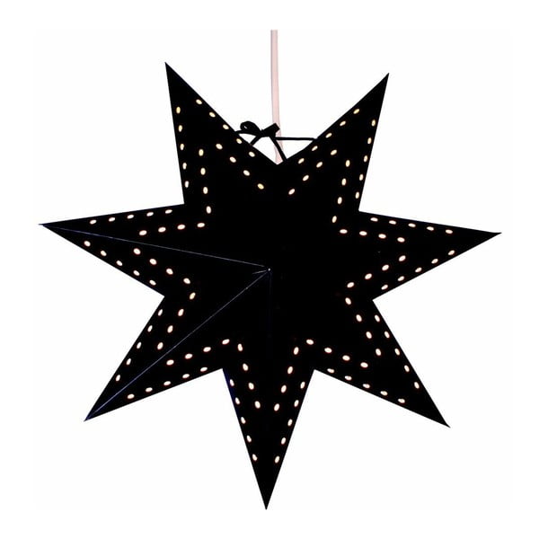 Świecąca gwiazda ze stojakiem Bobo Black, 34 cm