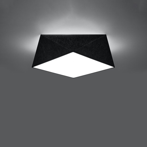 Czarna lampa sufitowa 35x35 cm Koma – Sollux-image-1