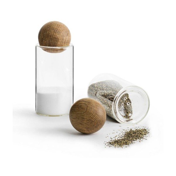 Solniczka i pieprzniczka Sagaform Oval Oak-image-2