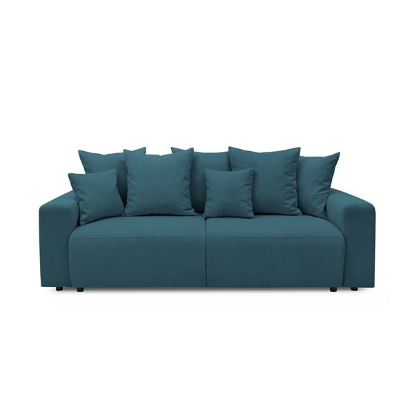 Niebieska sztruksowa sofa rozkładana Bobochic Paris Envy