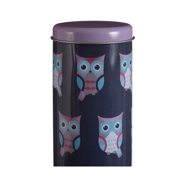 Podłużny pojemnik cynowy Premier Housewares Happy Owls, Ø 8x18 cm-image-3