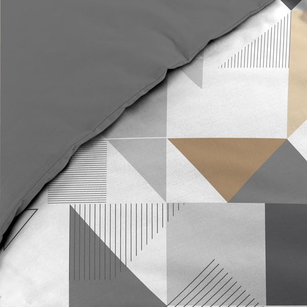 Biało-szara pościel dwuosobowa z mikrowłókna 240x220 cm Trigone – douceur d'intérieur-image-3