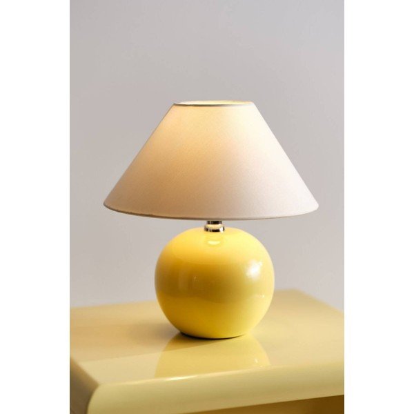 Żółta/kremowa lampa stołowa ceramiczna (wysokość 29 cm) Karamell – Jotex-image-1