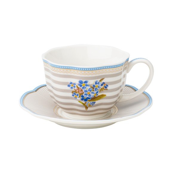 Porcelanowa filiżanka ze spodkiem Beach Lisbeth Dahl, 2 szt.-image-1