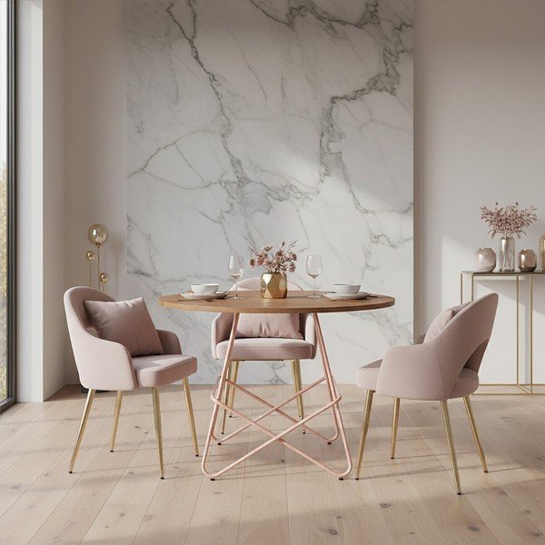 Okrągły stół z litego drewna wiązu ø 80 cm District – Premier Housewares-image-3