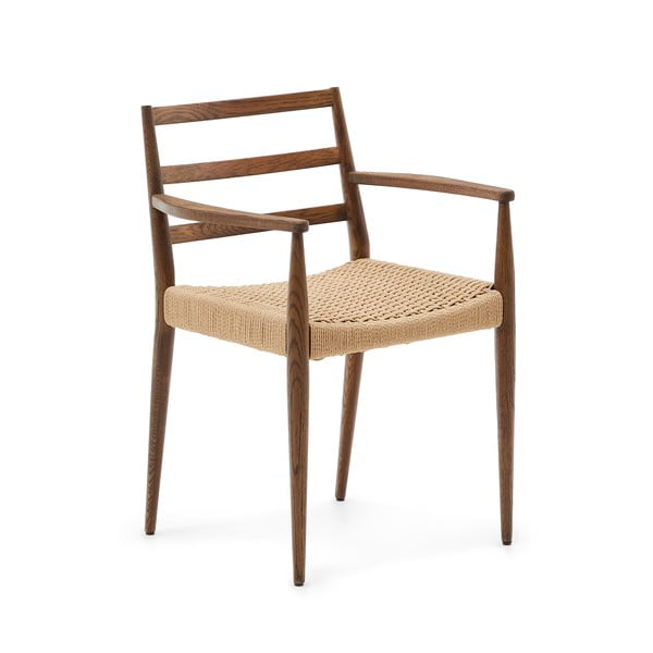 Brązowe krzesła z litego drewna dębowego zestaw 2 szt. Analy – Kave Home