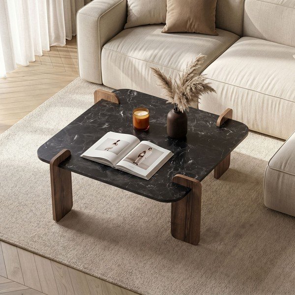 Czarny stolik 90x90 cm Marais – Nordure-image-2