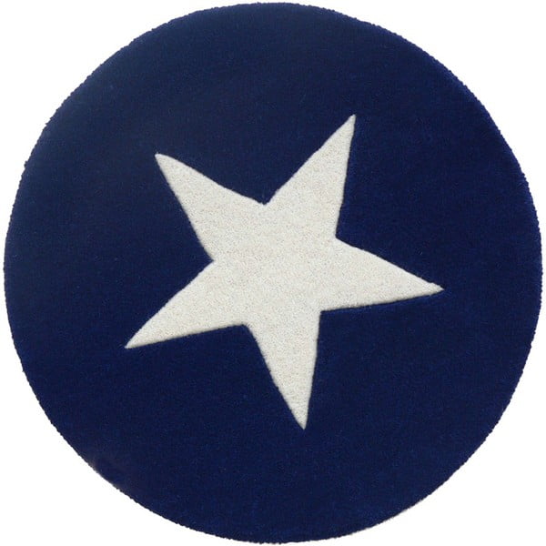 Wełniany dywan Star Blue, 130 cm