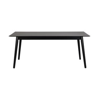 Czarny stół do jadalni Rowico Lotta, 180x90 cm