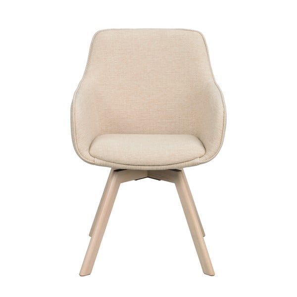 Beżowe tapicerowane fotele jadalniane zestaw 2 szt. Alison – Rowico-image-2