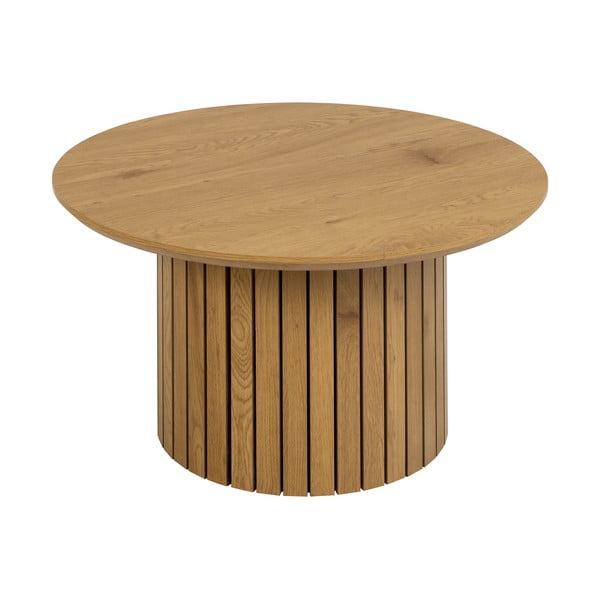 Okrągły stolik z blatem w dekorze dębu ø 80 cm Yale – Actona-image-2