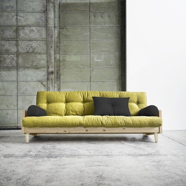 Sofa rozkładana Karup Indie Natural/Avocado Green/Dark Grey-image-1