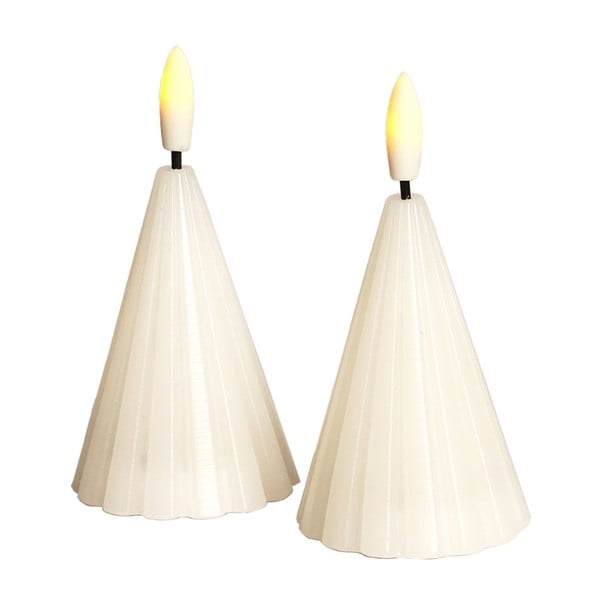 Białe świąteczne dekoracje świetlne 2 szt. ø 6 cm Laura – Sirius