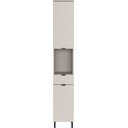 Kremowa wysoka wąska szafka łazienkowa 30x190 cm Arcena – Germania