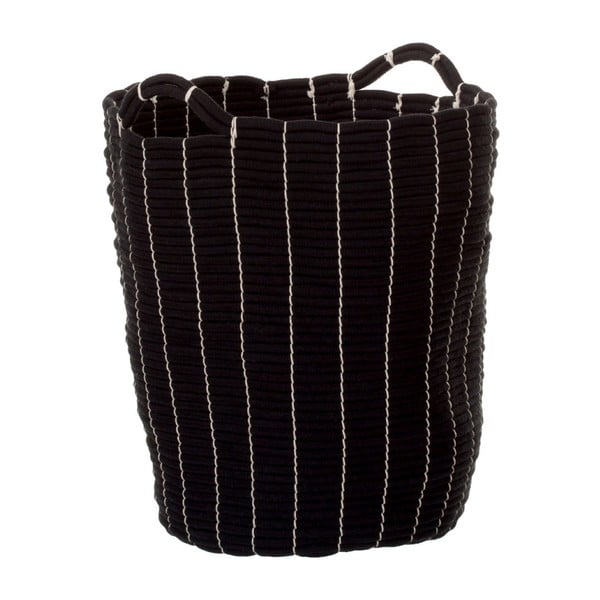 Czarny kosz na pranie z bawełnianego sznura Premier Housewares Lida, 54 l