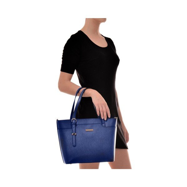 Modrá torebka skórzana Mangotti Bags Francesca-image-4