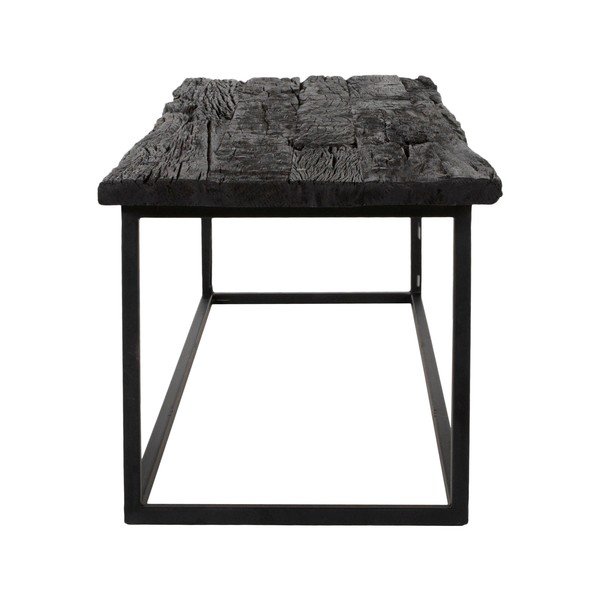 Stolik z blatem z drewna egzotycznego Canett Hayes Groe, dł. 130 cm-image-1