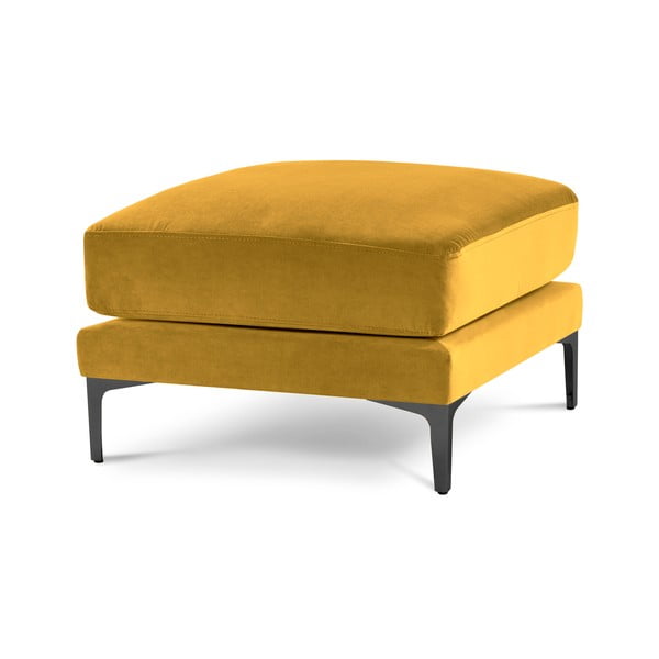 Żółty aksamitny podnóżek Kooko Home Harmony-image-2