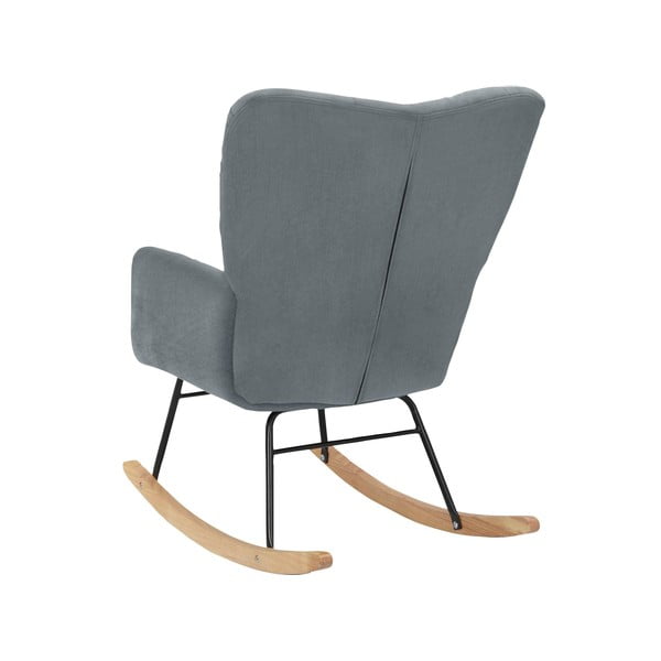 Szary aksamitny fotel bujany Elza – Støraa-image-3