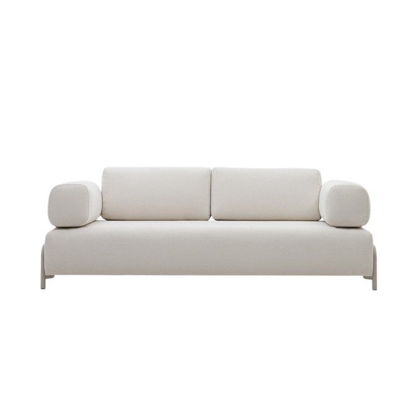 Beżowa sofa modułowa  z tkaniny szenilowej 232 cm Compo – Kave Home