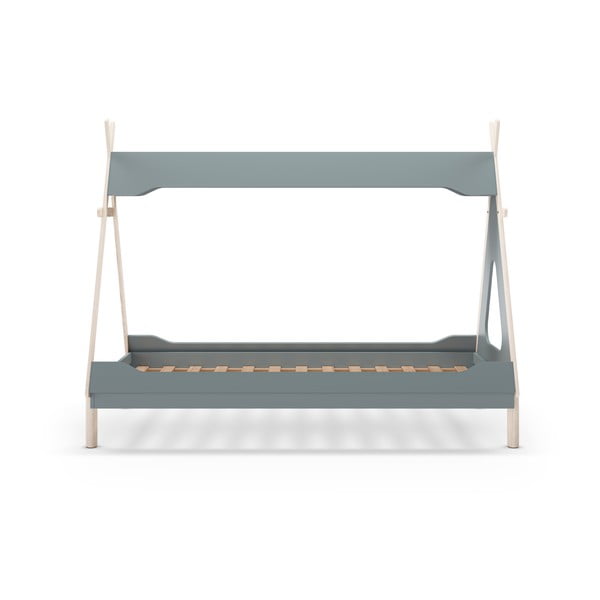 Morskie łóżko dziecięce z litego drewna sosnowego w kształcie domku 90x190 cm Nora – Marckeric-image-3