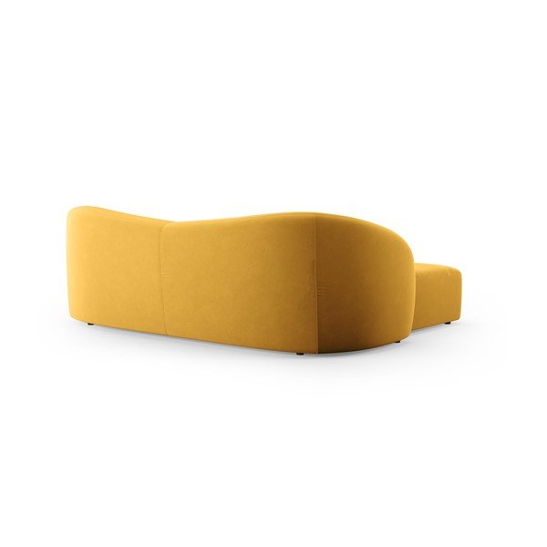 Musztardowa aksamitna sofa 237 cm Santi – Interieurs 86-image-3